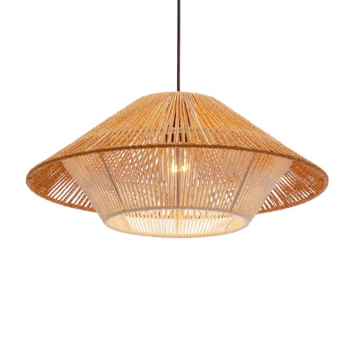 Závěsné osvětlení AFRICA - 1xE27, 40W, 50cm, kulaté, černé / béžové / bílé