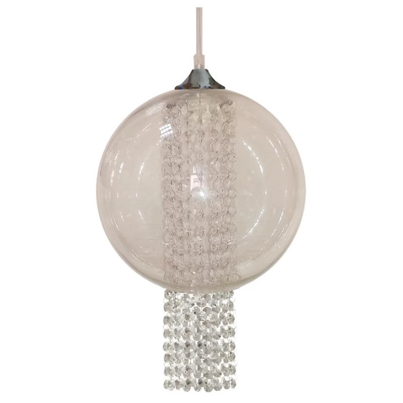 Závěsné moderní osvětlené s křišťály ALLANI - 1xE27, 60W, 25cm, koule, čiré