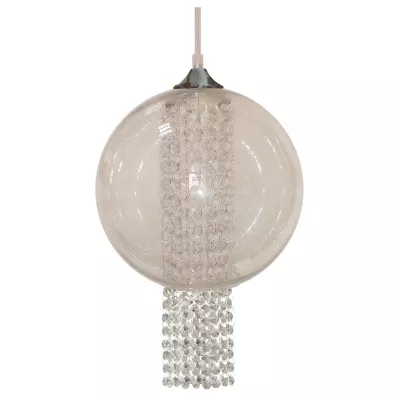 Závěsné moderní osvětlené s křišťály ALLANI - 1xE27, 60W, 25cm, koule, čiré