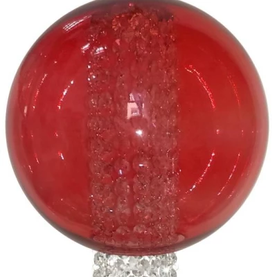 Závěsné moderní osvětlené s křišťály ALLANI - 1xE27, 60W, 25cm, koule, červené