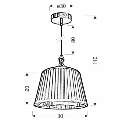 Moderní závěsné osvětlení AMORE - 1xE27, 60W, měděné / černé