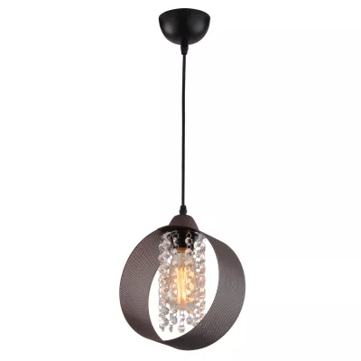 Designové závěsné osvětlení ANDARO - 1xE27, 40W, kávové / černé