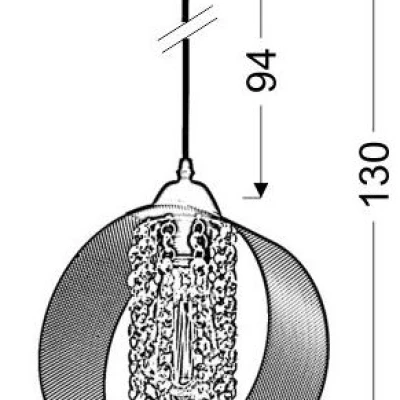 Designové závěsné osvětlení ANDARO - 1xE27, 40W, kávové / černé