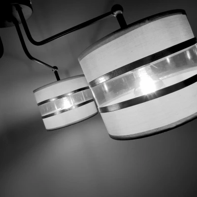 Závěsné moderní osvětlení ANDY - 3xE27, 40W, zlaté / čiré / šedé