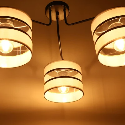 Závěsné moderní osvětlení ANDY - 3xE27, 40W, zlaté / čiré / šedé