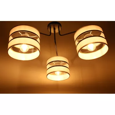 Závěsné moderní osvětlení ANDY - 3xE27, 40W, zlaté / čiré / šedé