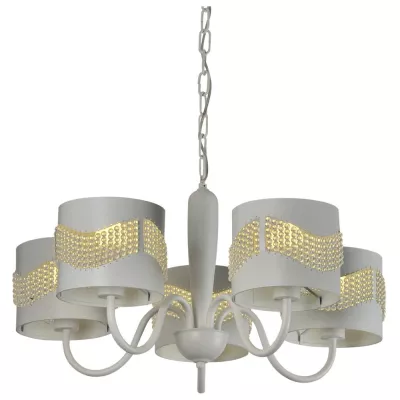 Moderní pětiramenné závěsné světlo ANTONIO - 5xE27, 60W, bílé