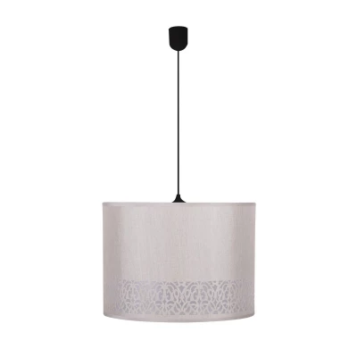 Závěsný moderní lustr ARABESCA - 1xE27, 60W, černý / krémový