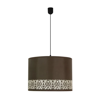Závěsný moderní lustr ARABESCA - 1xE27, 60W, černý / hnědý
