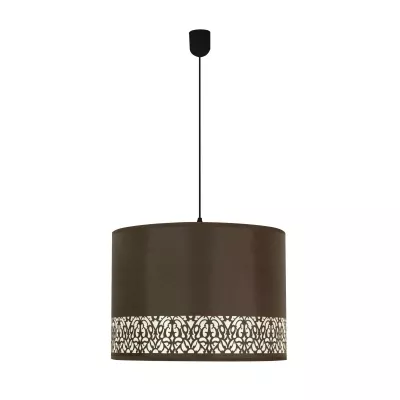 Závěsný moderní lustr ARABESCA - 1xE27, 60W, černý / hnědý
