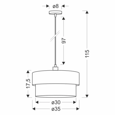 Závěsné kulaté osvětlení AREZZO - 1xE27, 60W, černé / olivové