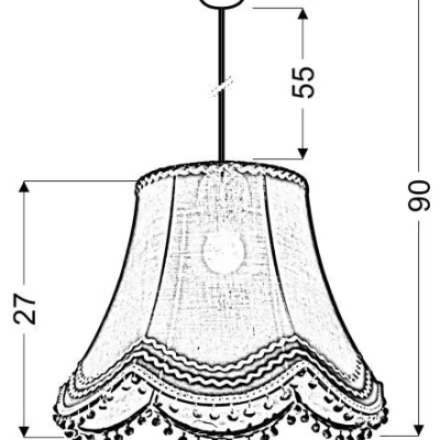 Závěsné osvětlení do dětského pokoje ARLEKIN - 1xE27, 60W, zelené