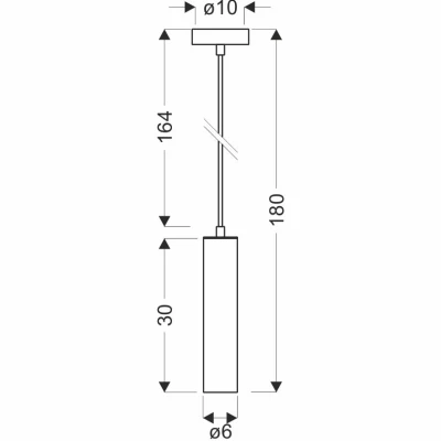 Závěsné moderní osvětlení AUSTIN SLIM - 1xE27, 40W, 30x6cm, zlaté