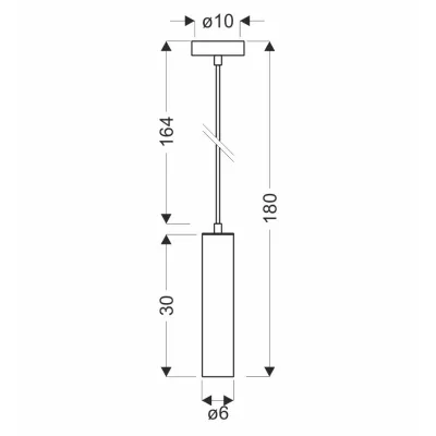 Závěsné moderní osvětlení AUSTIN SLIM - 1xE27, 40W, 30x6cm, zlaté