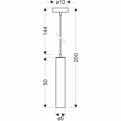 Závěsné moderní osvětlení AUSTIN SLIM - 1xE27, 40W, 50x6cm, zlaté