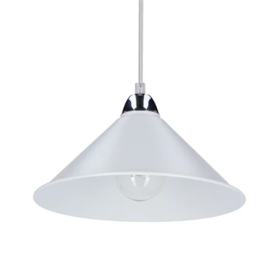 Závěsný moderní lustr AVOLA - 1xE27, 60W, chromovaný / bílý