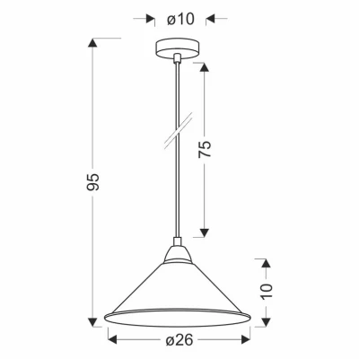 Závěsný moderní lustr AVOLA - 1xE27, 60W, chromovaný / bílý