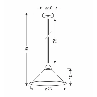 Závěsný moderní lustr AVOLA - 1xE27, 60W, chromovaný / bílý