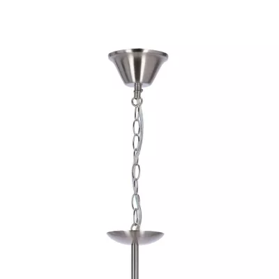 Závěsné osvětlení na řetězu BAIDA - 5xE27, 60W, stříbrné / čiré