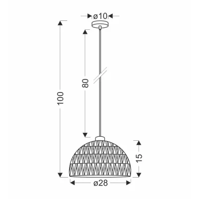 Závěsné osvětlení BALLI - 1xE27, 40W, bílé
