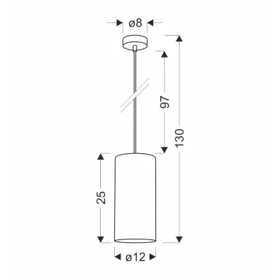 Skandinávské závěsné svítidlo BALLO - 1xE27, 60W, ořech / černé
