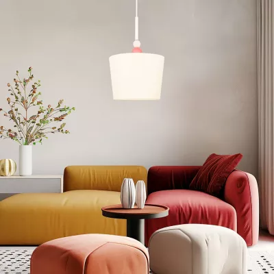 Závěsné dětské osvětlení BEBE - 1xE27, 60W, růžové