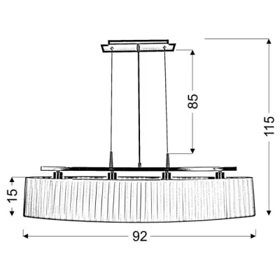 Závěsné svítidlo nad jídelní stůl BERG - 4xE14, 40W, patina / bílé