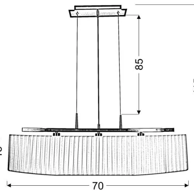 Závěsné svítidlo nad jídelní stůl BERG - 3xE14, 40W, patina / bílé