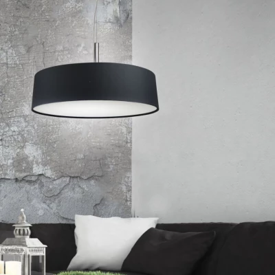 Moderní závěsné světlo na lanku BLUM - 3xE27, 60W, černé