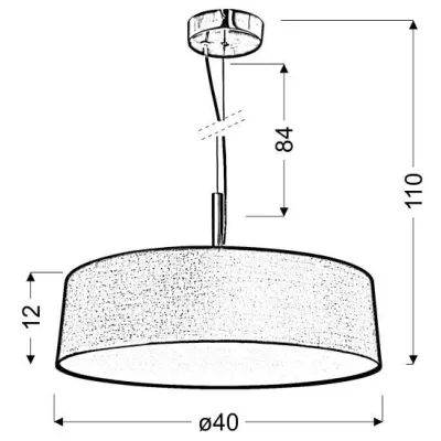 Moderní závěsné světlo na lanku BLUM - 3xE27, 60W, krémové