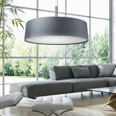 Moderní závěsné světlo na lanku BLUM - 3xE27, 60W, stříbrnošedé