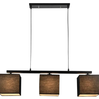 Závěsný lustr nad jídelní stůl BOHO - 3xE27, 40W, černý