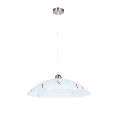 Závěsné moderní osvětlení BRAGA - 1xE27, 60W, chromované / bílé