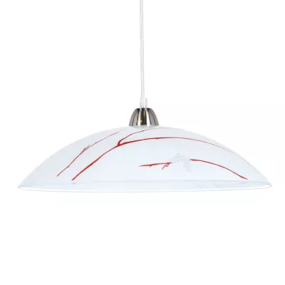 Závěsné moderní osvětlení BRAGA - 1xE27, 60W, chromované / bílé