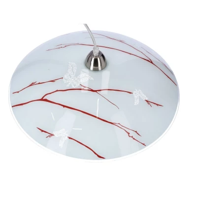 Závěsné moderní osvětlení BRAGA - 1xE27, 60W, chromované / bílé