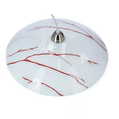 Závěsné moderní osvětlení BRAGA - 1xE27, 60W, chromované / bílé