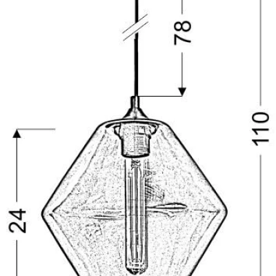 Závěsné moderní osvětlení BREMEN - 1xE27, 60W, oranžové
