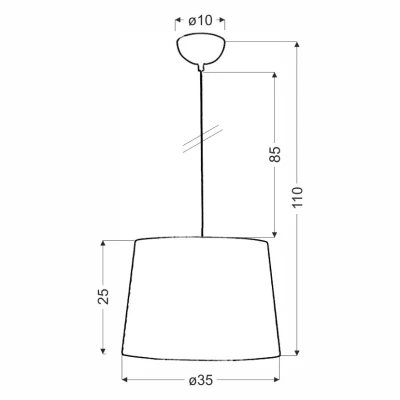 Závěsné moderní svítidlo BRILION - 1xE27, 60W, bílé