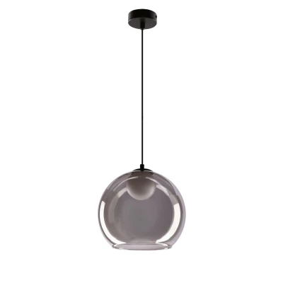 Moderní závěsné svítidlo BRIN - 1xG9, 15W, černé / kouřové sklo