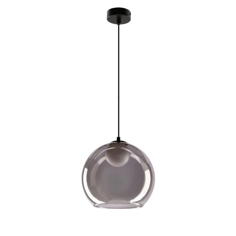 Moderní závěsné svítidlo BRIN - 1xG9, 15W, černé / kouřové sklo