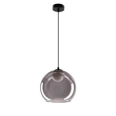 Moderní závěsné svítidlo BRIN - 1xG9, 15W, černé / kouřové sklo