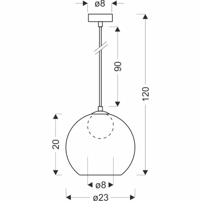 Moderní závěsné svítidlo BRIN - 1xG9, 15W, černé / kouřové sklo