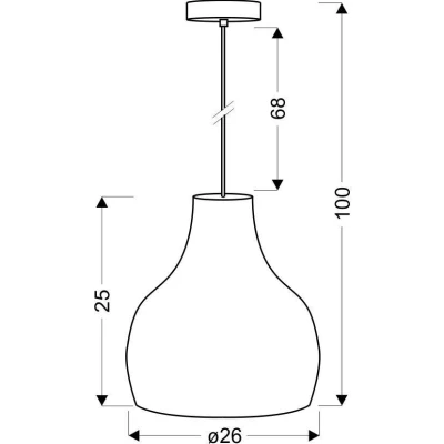 Závěsné svítidlo BUREN - 1xE27, 60W, fialové