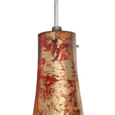 Moderní závěsné svítidlo BUTELKA - 1xE27, 60W, červené / zlaté