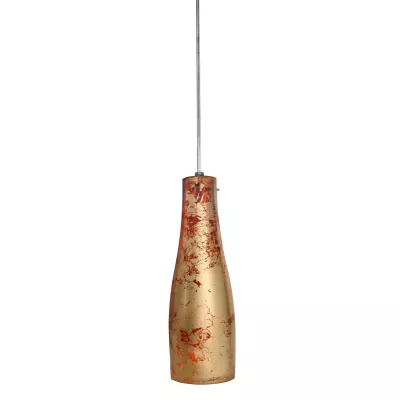 Moderní závěsné svítidlo BUTELKA - 1xE27, 60W, červené / zlaté