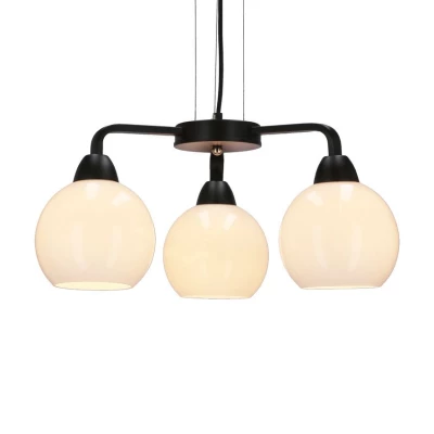 Závěsné tříramenné moderní osvětlení CALDERA - 3xE27, 60W, černé / bílé