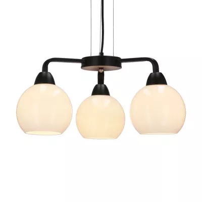 Závěsné tříramenné moderní osvětlení CALDERA - 3xE27, 60W, černé / bílé