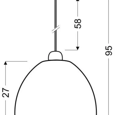 Závěsné moderní svítidlo CANARIA - 1xE27, 60W, modré