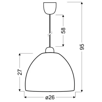 Závěsné moderní svítidlo CANARIA - 1xE27, 60W, modré