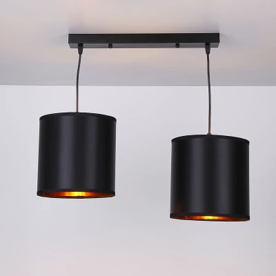 Závěsné svítidlo nad jídelní stůl CANDIDA - 2xE27, 40W, černé / zlaté